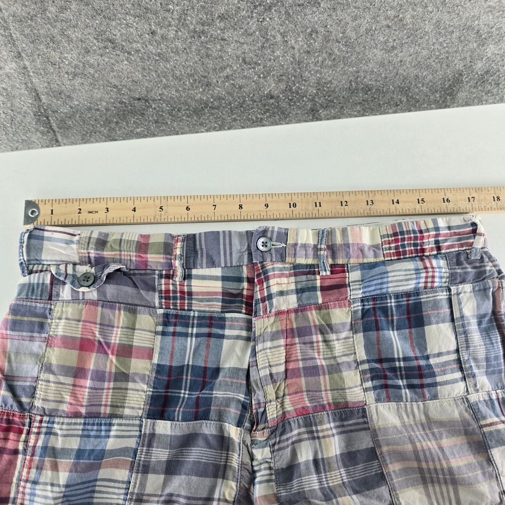 Polo Ralph Lauren Shorts Mens 34 Patchwork Plaid Authentic India Madras Cotton - Picture 3 of 10